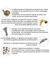 Débroussailleuse thermique 49 cm³ 6 CV effectif + kit d'accessoires