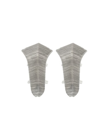 Lot de 2 angles intérieurs pour plinthe PVC 59 mm Lot de 2 angles intérieurs pour plinthe PVC 59 mm