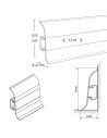 Lot de 2 angles intérieurs pour plinthe PVC 59 mm