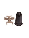 Angle extérieur + support pour plinthe PVC 59 mm