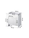 Meuble buanderie double porte avec vasque 80x50
