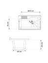 Meuble buanderie double porte avec vasque 80x50