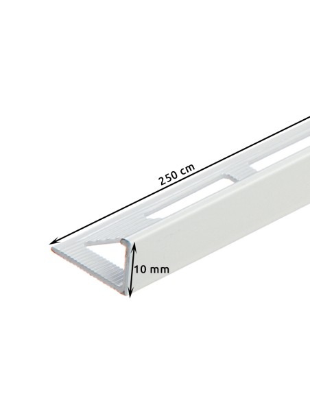 Profilé de finition en aluminium pour carrelage 10 mm longueur 2,5 m