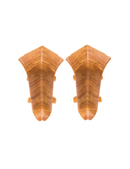 Lot de 2 angles intérieurs pour plinthe PVC 59 mm