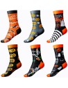 Chaussettes fantaisie unisexes en coton taille unique 37-44