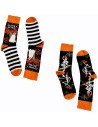 Chaussettes fantaisie unisexes en coton taille unique 37-44