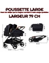 Poussette jumeaux ou enfants rapprochés avec ou sans siège auto
