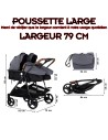 Poussette jumeaux ou enfants rapprochés avec ou sans siège auto