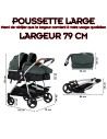 Poussette jumeaux ou enfants rapprochés avec ou sans siège auto