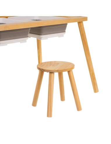 Table Sensorielle en Bois avec Tabouret