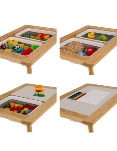 Table Sensorielle en Bois avec Tabouret