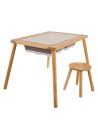 Table Sensorielle en Bois avec Tabouret