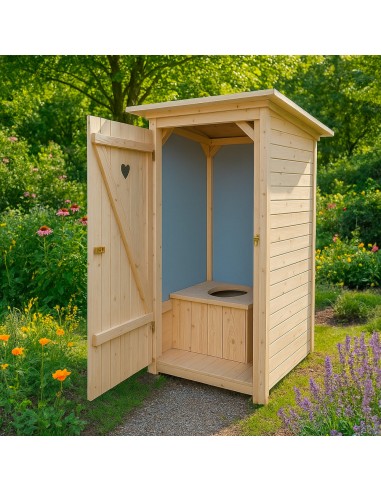 Toilette Sèche extérieure en bois naturel