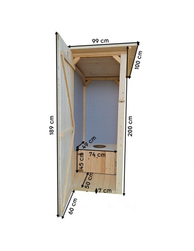 Toilette Sèche extérieure en bois naturel