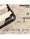 NAMARA Sommier à lattes robuste avec pieds en acier - Montage facile -