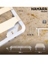 NAMARA Sommier à lattes robuste avec pieds en acier - Montage facile -