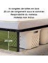 NAMARA Sommier à lattes robuste avec pieds en acier - Montage facile -