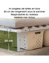 NAMARA Sommier à lattes robuste avec pieds en acier - Montage facile -