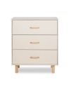 LAURA Commode bébé en bois de hêtre 3 tiroirs Champagne