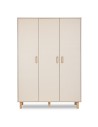 LAURA Armoire penderie 3 portes avec étagères et 3 tiroirs 195x137