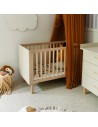 LAURA Ensemble bébé commode et lit évolutif 120x60 Champagne