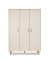 LAURA Chambre bébé armoire commode et lit évolutif 120x60 Champagne