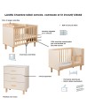 LAURA Ensemble bébé commode et lit évolutif 120x60 Champagne