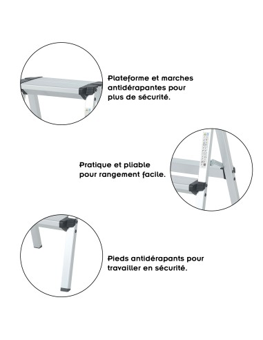 STEP Marchepied double pliable en aluminium