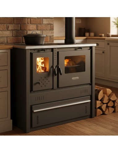 CELIMIKA ECO Cuisinière à bois A+ 10 kW poêle à bois avec four