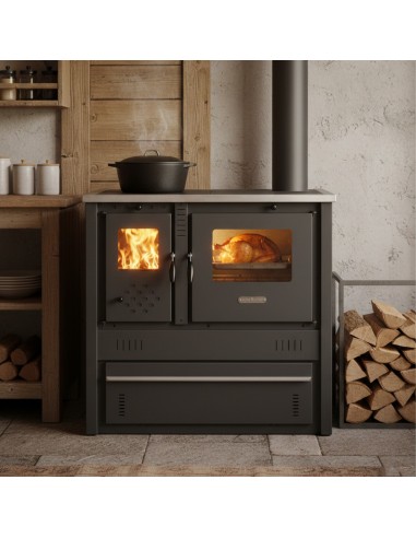 CELIMIKA ECO Cuisinière à bois A+ 10 kW poêle à bois avec four