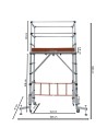 ELEVATE Echafaudage en aluminium hauteur de travail 3 m