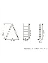 CLIMB Echelle double pliable et compacte en aluminium