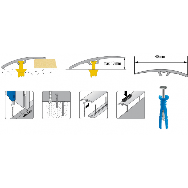 Barre de seuil aluminium