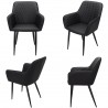 fauteuil noir avec accoudoirs