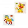 HOLZ lot de 4 puzzles en bois