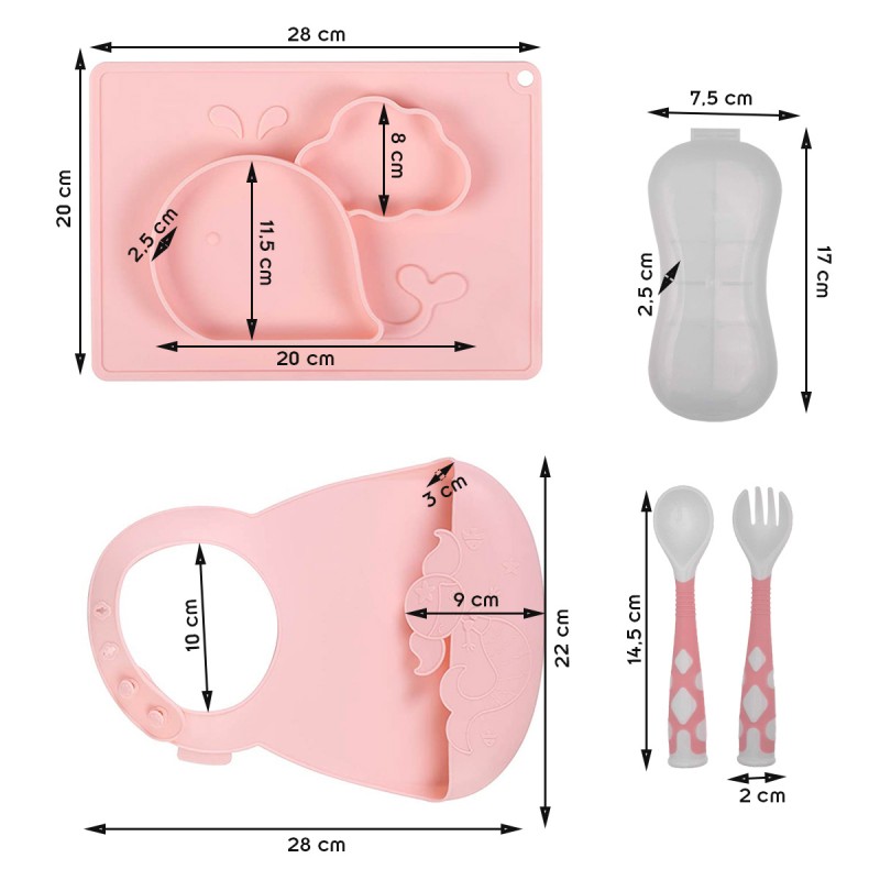 L'assiette a une surface antidérapante pour une bonne stabilité