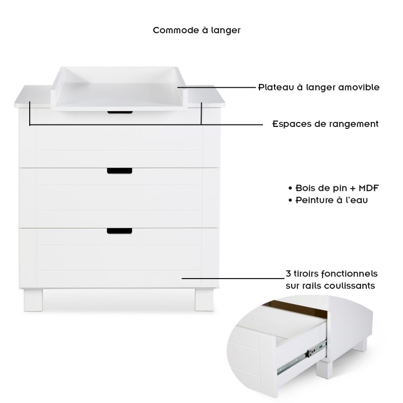 Commode 3 tiroirs