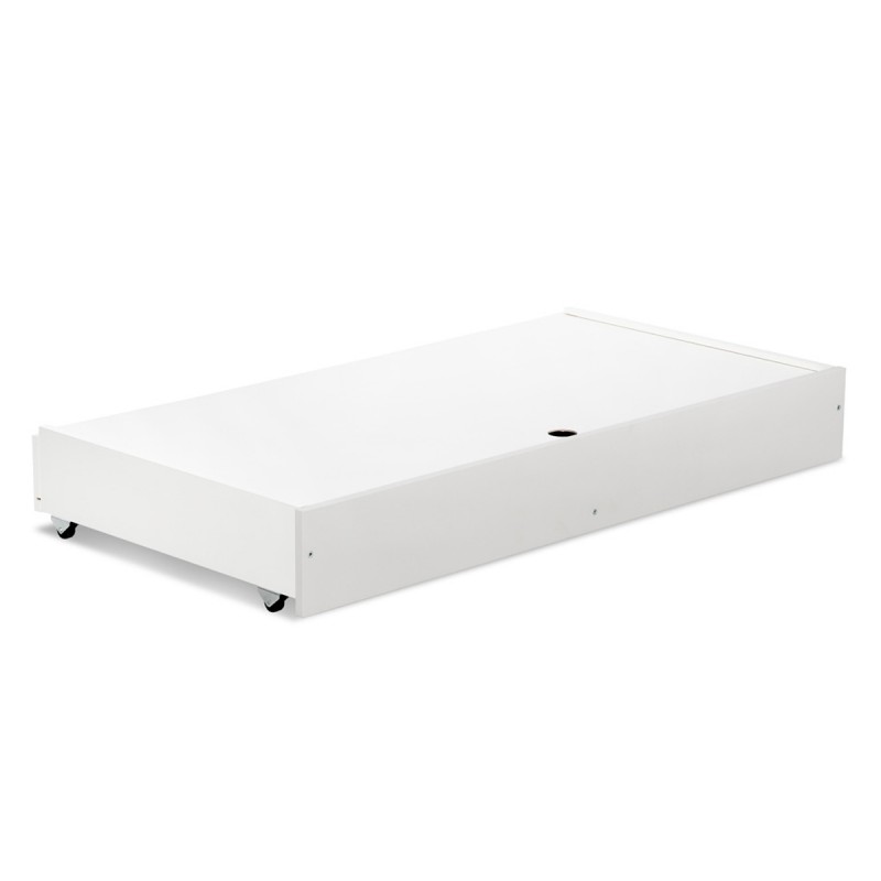 Espace de rangement sous le lit