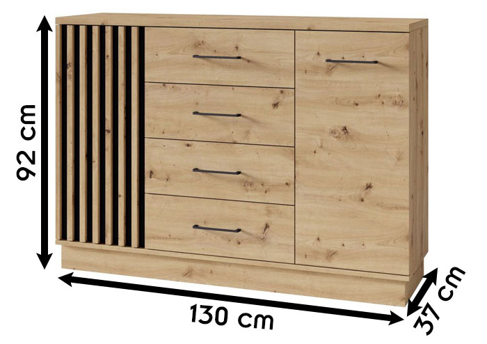 dimensions de la commode