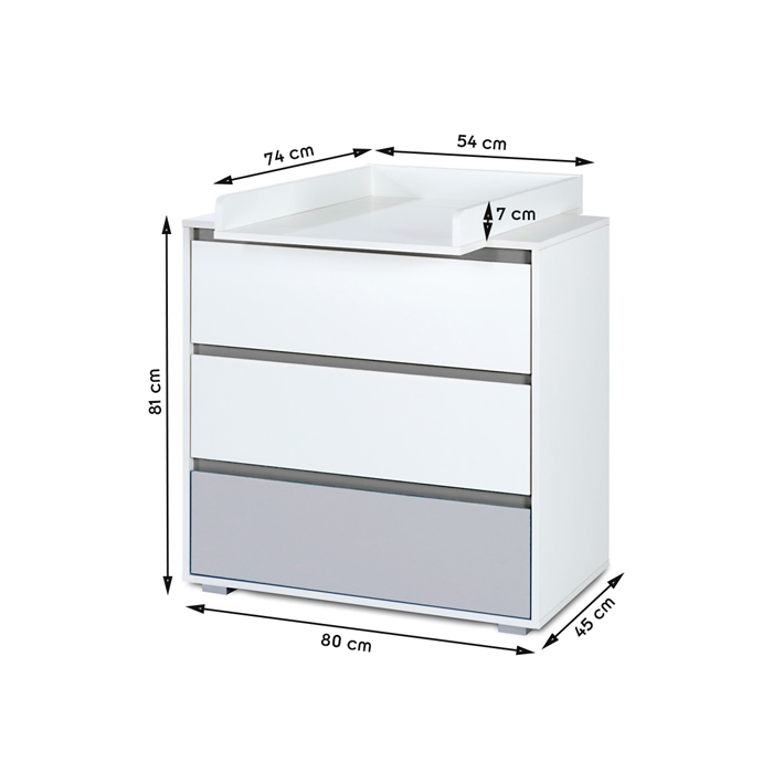 commode plan à langer