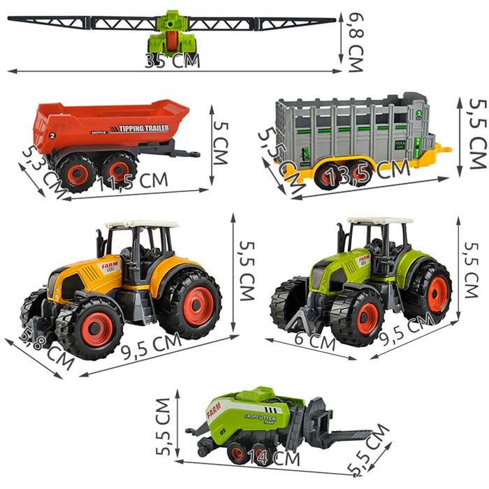 Coffret tracteurs remorques enfants