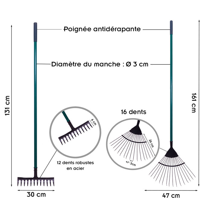 rateau et rateau feuille