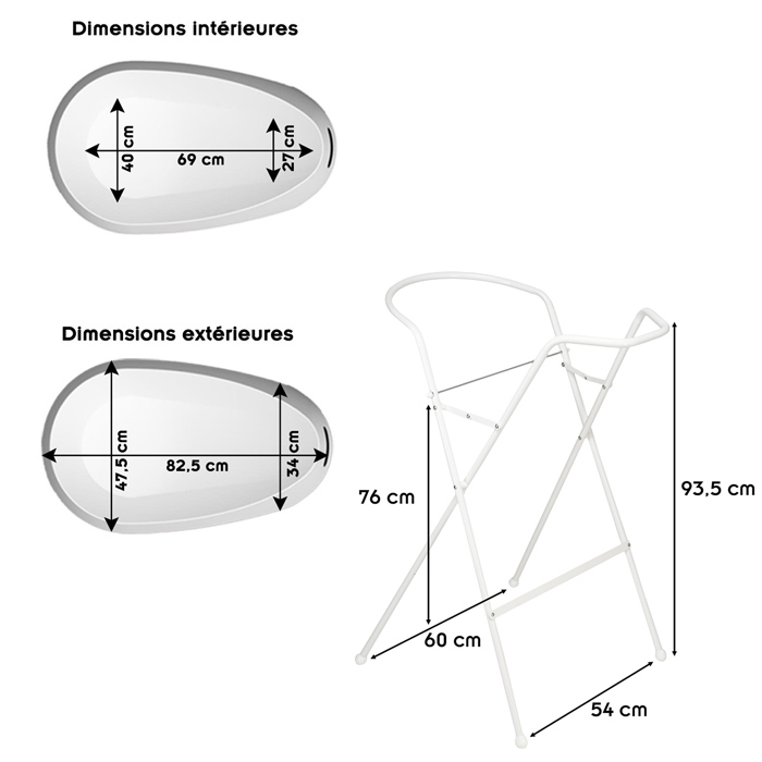 dimensions de la baignoire