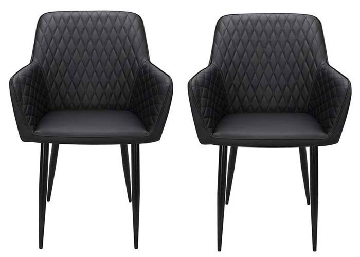 lot fauteuils noir